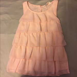 H&M girls peach ruffled shirt - never worn
